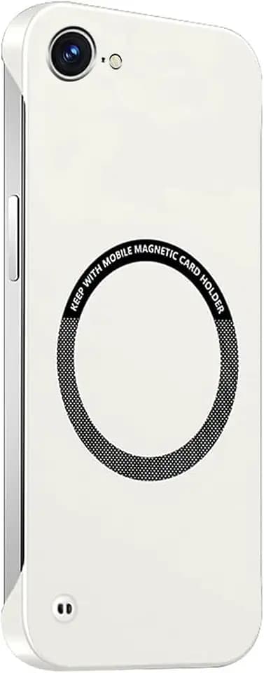 Omio Magnetic Slim Case for iPhone 16e / 17e Compatible with MagSafe, Frosted Matte PC Ultra-Thin Bumper Frameless Borderless Minimalist Design Shockproof Cover for Men Women, Beige