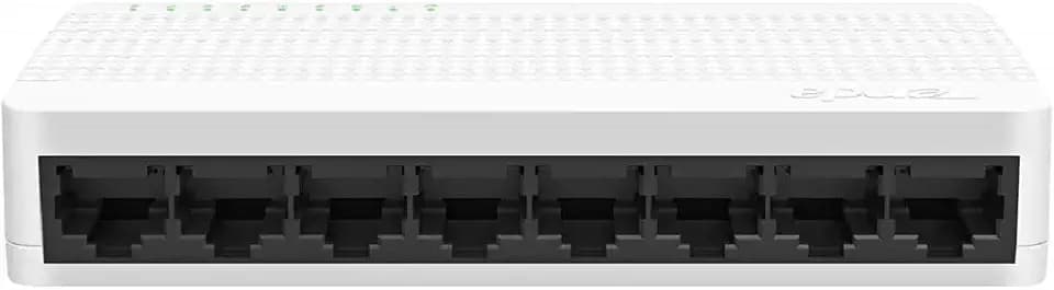 Tenda Switch Ethernet Desktop S108, 8 Porte RJ45 10/100 Mbps, Sdoppiatore Ethernet, Plug & Play, Montaggio a Parete, Mini Switch Lan, Bianco