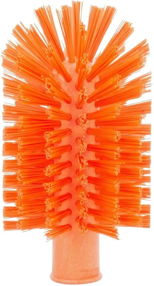 SPARTA Industrial Tank Pipe Brush Head, Drain Brush with 3/4" Thread Hole (Handle Not Included) for Commercial Use, Plastic, 6.7 x 3.5 Inches, Orange