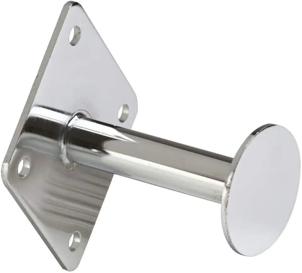 Wall Mount Dressing Room Hook with Round Disc End, 3" Deep, Chrome, 5 Pack