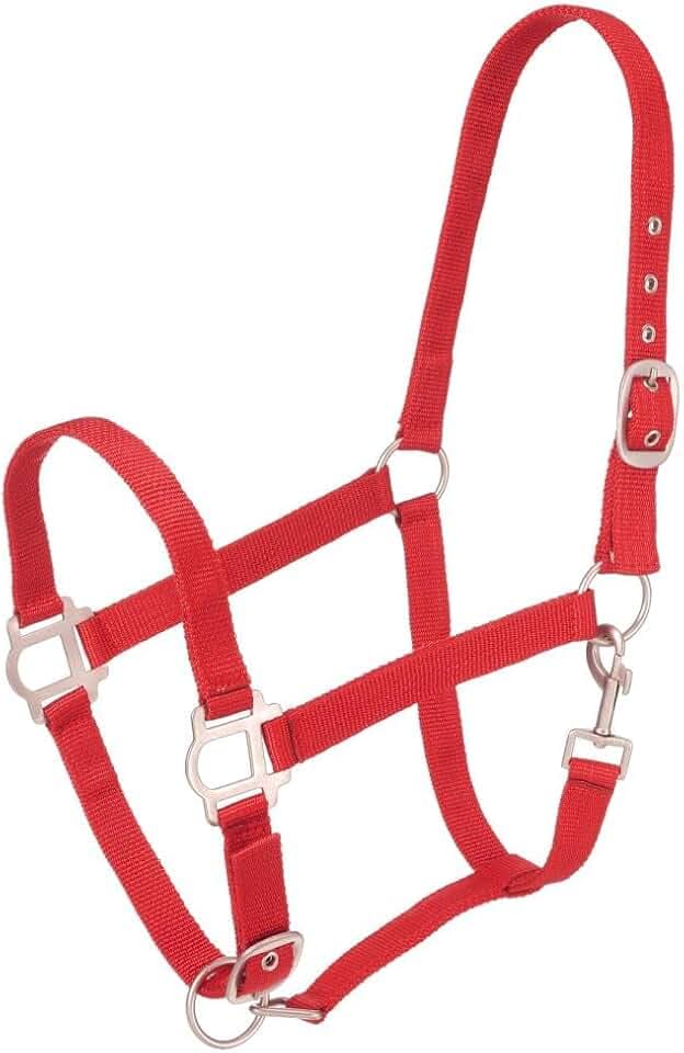 Tough1 Nylon Horse Halter with Satin Hardware