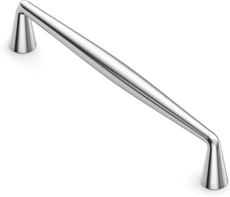 Alzassbg 5" Polished Chrome Cabinet Pulls and Handles 10 Pack, AL3506CP