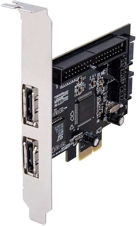 KALEA-INFORMATIQUE SATA- oder eSATA- und IDE-Controller-Karte auf PCI Express PCIe-Port - 2 SATA- (oder eSATA-) Ports + 2 IDE ATA-Ports.
