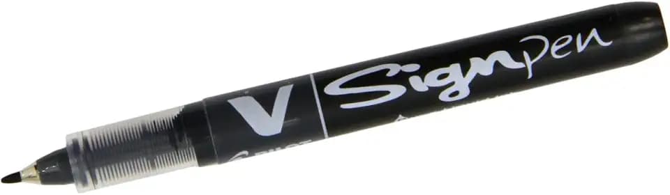 Pilot roller-ball V Sign Pen Liquid Ink 2.0 mm Tip - Black, Box of 12