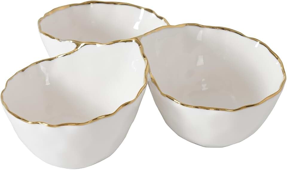 Portofino, 3 Section Server, 8.5" x 8.5" x 3.25"