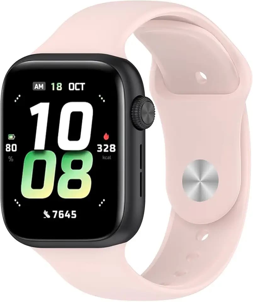 BYISYUE Silikon Armband für Honor Watch 5, Sport Armbänder Uhrenarmband, Ersatzarmband für Honor Watch 5 (Pink)