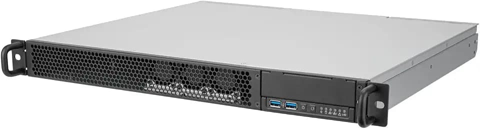 SilverStone RM100-1U-Rackmount-Servergehäuse mit ATX-Mainboard-Unterstützung und umkehrbarem I/O-Moduldesign, SST-RM100