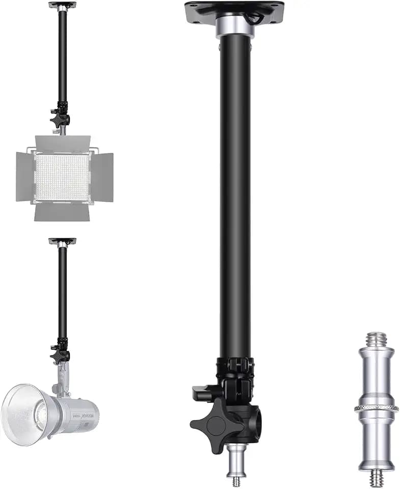 Neewer Auslegerarm-Wandhalterung, 38–60 cm, verstellbare Länge mit 1/4 Zoll auf 3/8 Zoll Universal-Adapter für Fotostudio, Video, Monolight-Fotografie