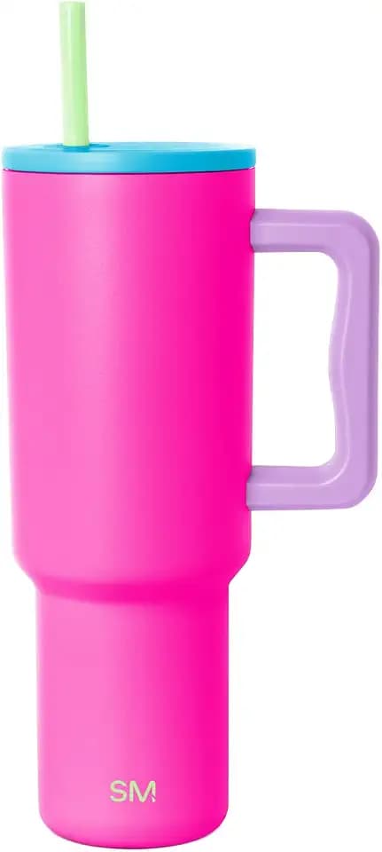 Simple Modern Tumbler with Handle and Straw | 40oz | 80s Mix