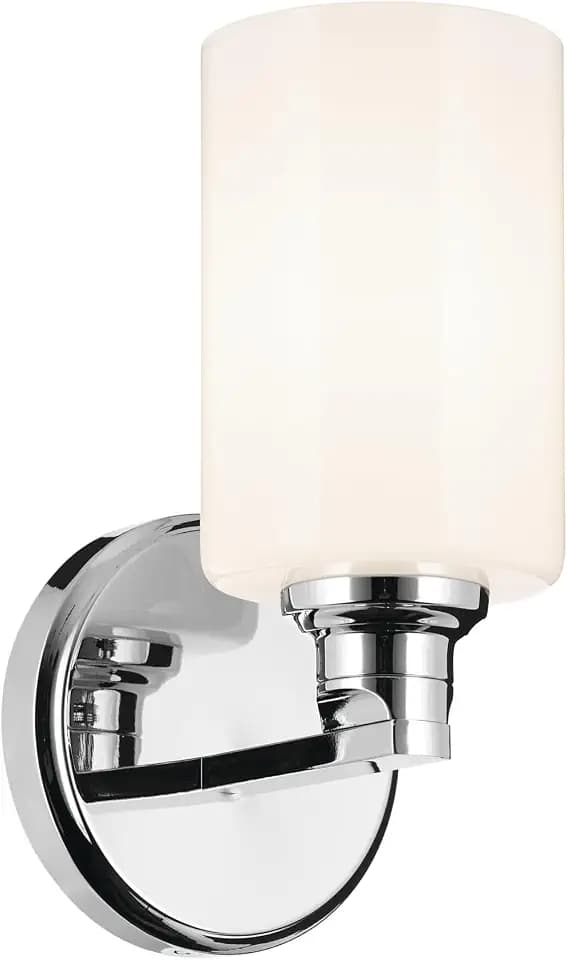 Kichler Gioe 1-Light Bathroom Wall Light, Chrome