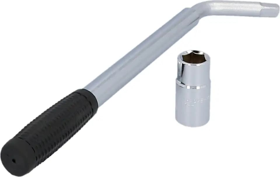 CARTREND Radmutternschlüssel mit ausziehbarem Teleskop-Griff, Stecknuss-Wendeeinsatz 17/19 mm, Chrom Vanadium
