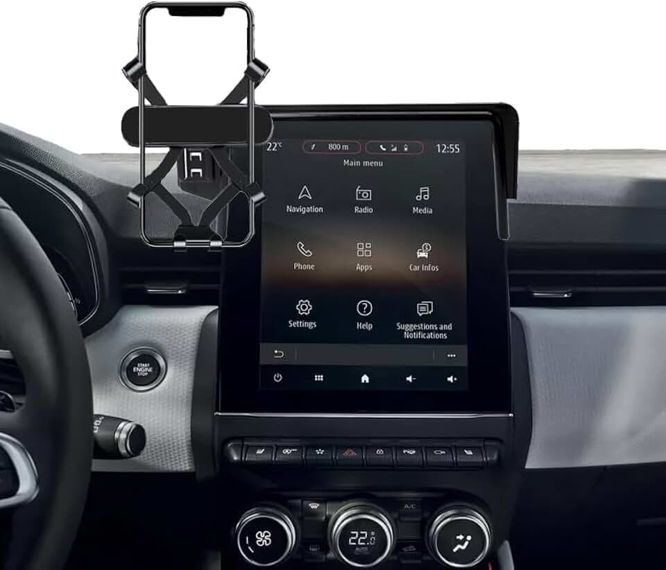 handyhalterung Auto Kompatibel mit 2020-2025 Renault Captur 2 Clio 5 Arkana Zoe handyhalter zubehör (for Captur 2/Clio 5/Arkana/Zoe for 9.3")