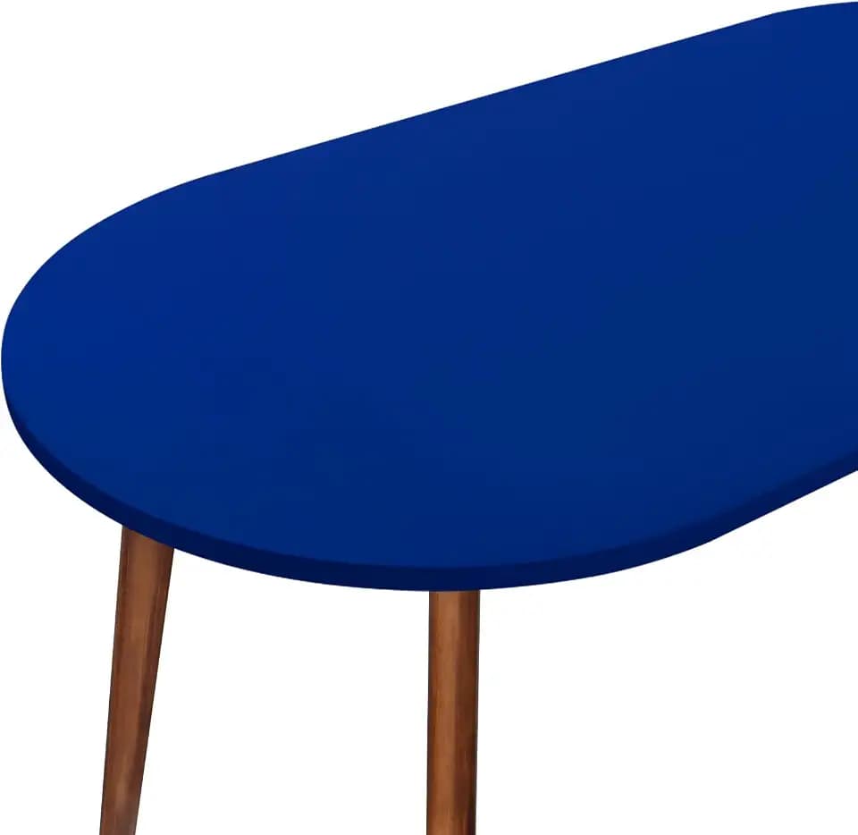 NEWISHER Fitted Oval Tablecloth 42 x 60 Inch Elastic Table Cloth Blue