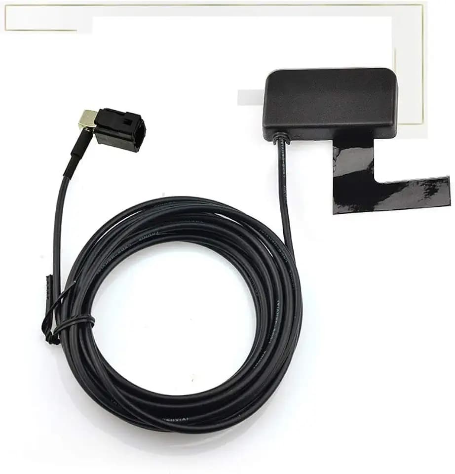 Eightwood DAB + Antena Adaptador Fakra DAB Antena automática para montaje en vidrio Fakra A Black Jack Con Cable de extensión Fakra 3 m 9.8 ft