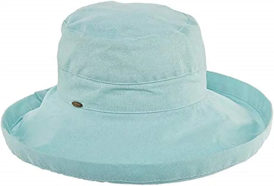 Scala- Sun Hat for Women, Cotton Wide Brim, UPF 50+ UV Protection, Packable