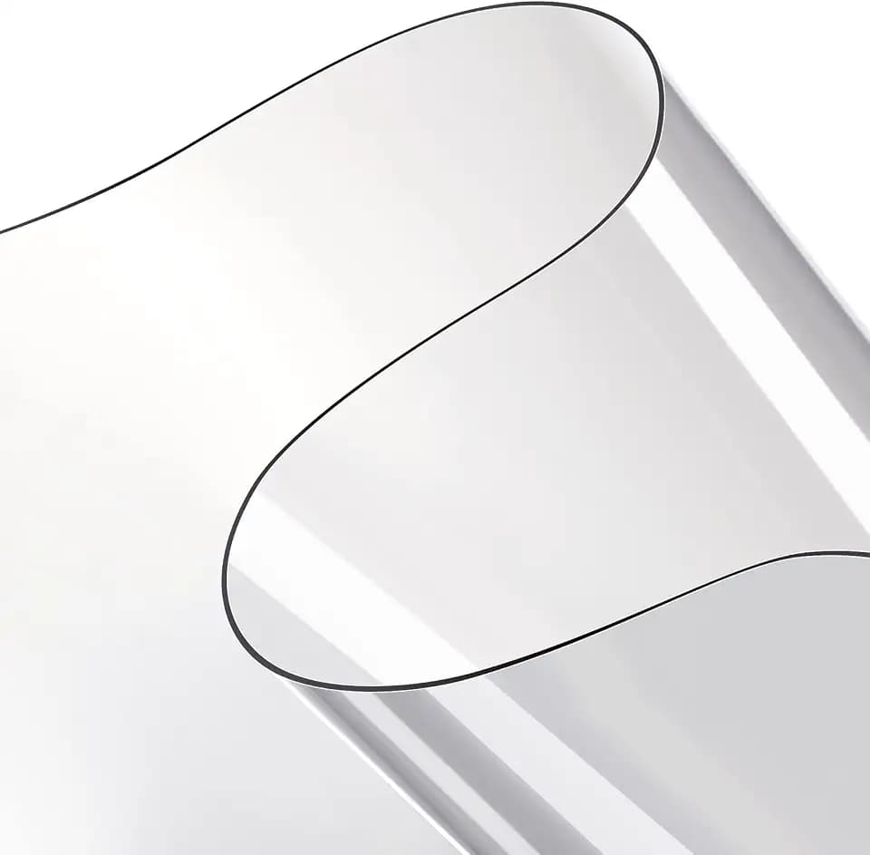 Eaasty 2 Sheets 0.3 mm Clear Plastic Vinyl Sheeting, PVC Vinyl Sheet Roll