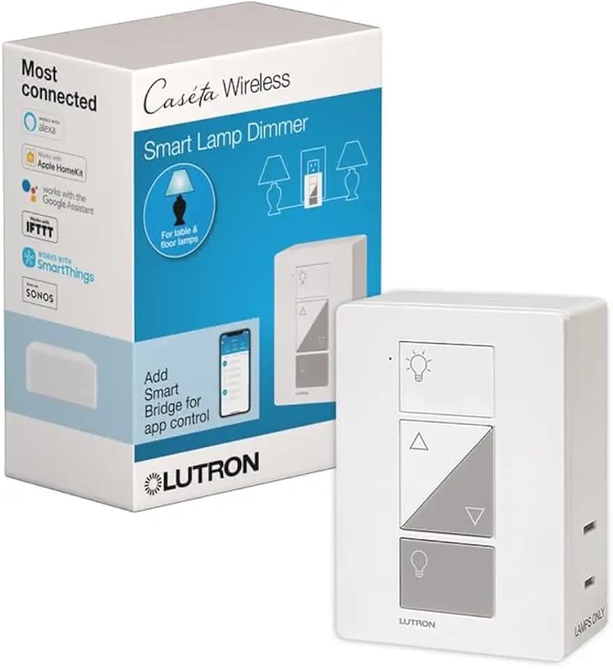 Lutron Caseta Smart Plug-in Lamp Dimmer (Smart Hub Required) for LED Bulbs