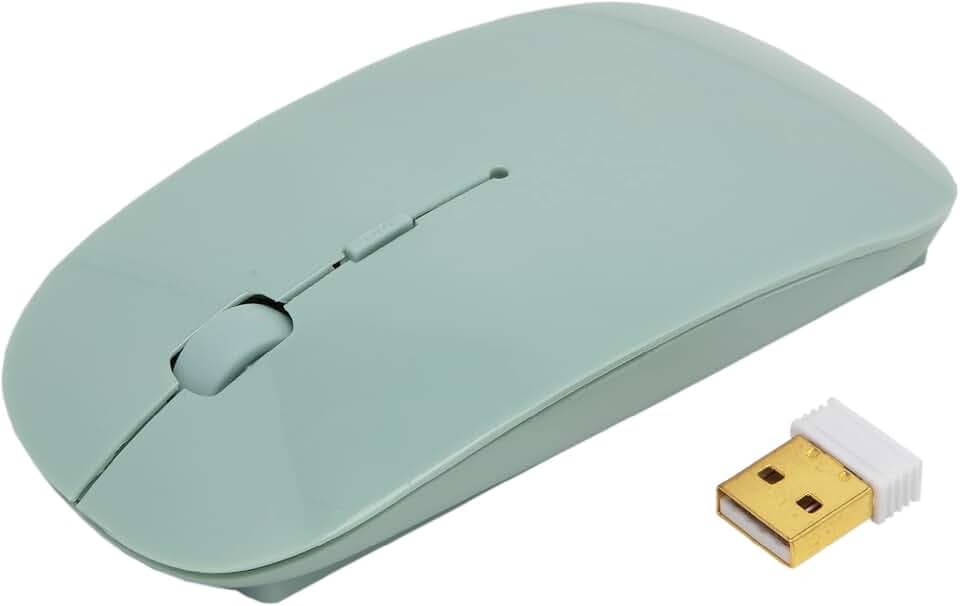 APM Mint Maus, kabellos, 2,4 GHz, Pastellfarben, USB-Empfänger, beidhändig, DPI verstellbar, 800/1200/1600, Batterien enthalten, kompatibel mit PC Mac Laptop, 100402