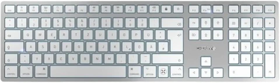CHERRY KW 9100 Slim for MAC, Kabellose Mac-Tastatur, Deutsch QWERTZ, Weiß