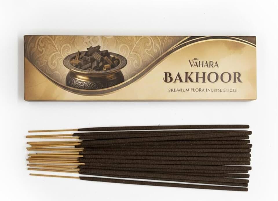 Premium Vahara Bakhoor Incense Sticks Oud, Resin & Amber Aroma for Home, Meditation, Relaxation, Prayer & Aromatherapy Long Burning Handcrafted Incense (100g)