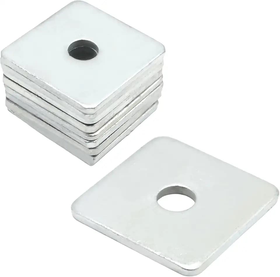 50 Pcs 1/2ID*2OD*3/16" THK Stainless Steel Square Washer Plate