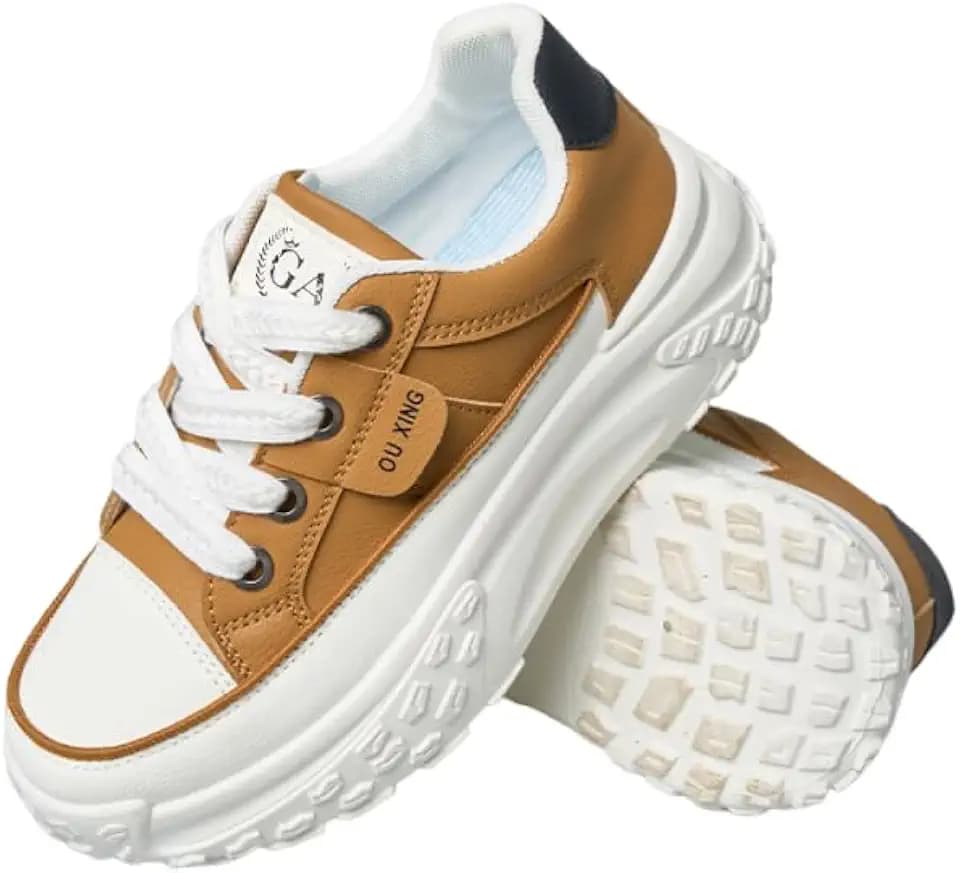 Sneakers for Women,Lace Up Thick Soled Non Slip Sports Shoes, Breathable, Stylish,Running,Shopping