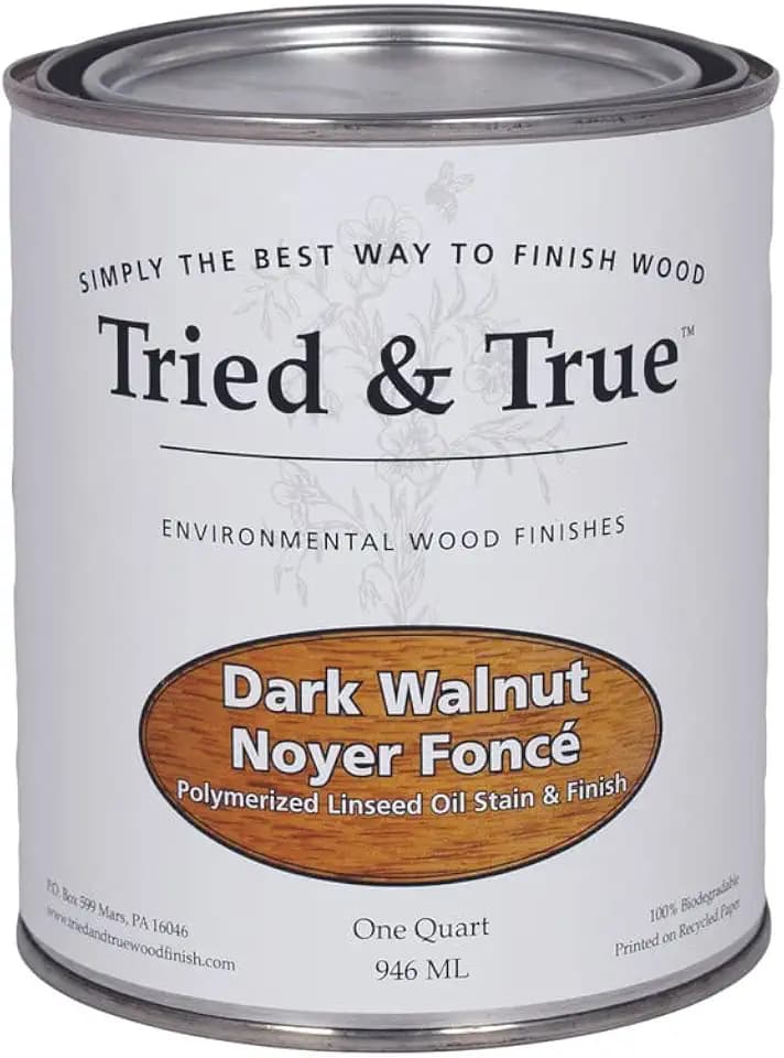 Tried & True Dark Walnut Stain & Finish, Quart