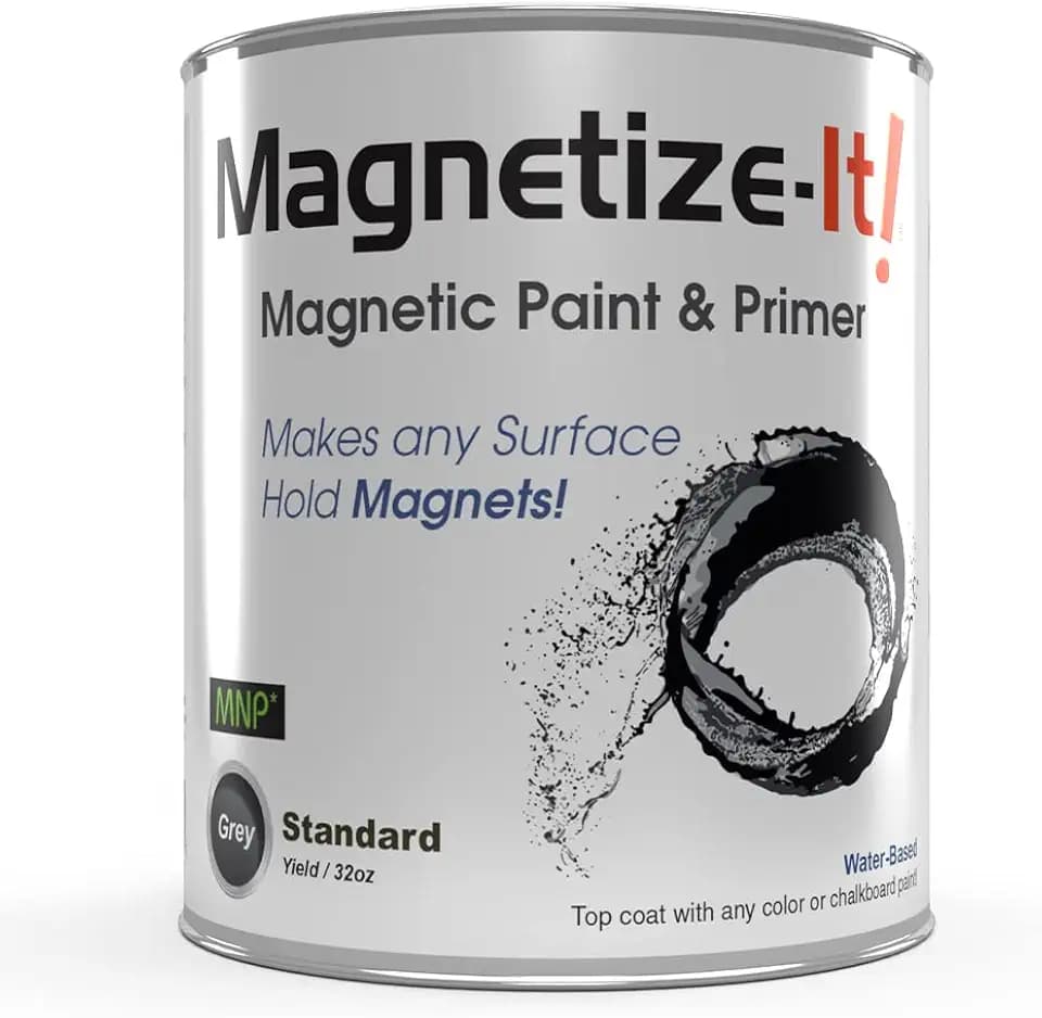 Magnetic Paint & Primer (Water Based) – Standard Yield 32oz, MISTD-1530