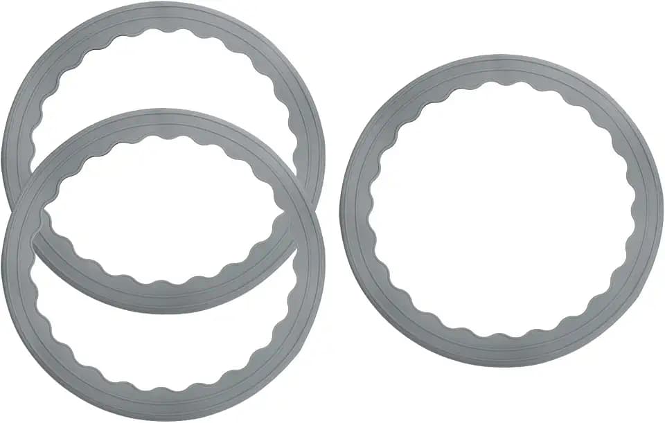 uxcell 3 Pcs Bar Stool Leg Protectors Ring Non Slip Silicone Chair Leg Floor Protector for 14.5" to 16.5" Round Base Pads Bottom Protect Wooden Floor No Scratches No Noise, Grey
