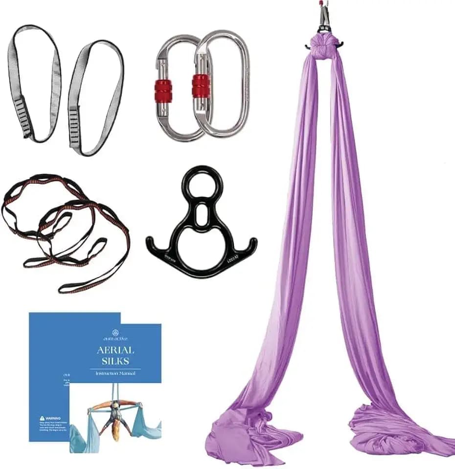 Aerial Silks Starter Kit, 9 Yards, Aerial Yoga Hammock, Hardware