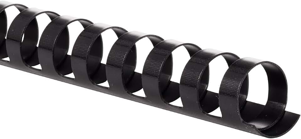 Mead CombBind Binding Spines/Spirals/Coils/Combs, 3/4", 150 Sheet Capacity, Black, 125 Pack (4000136)
