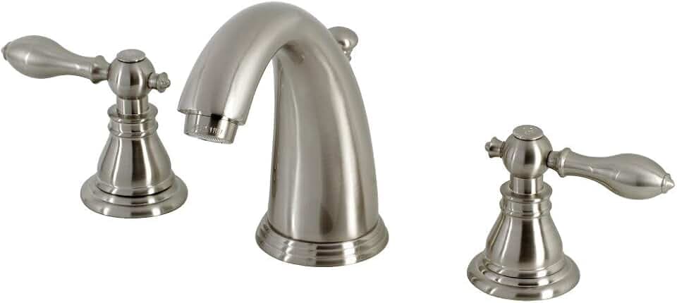 Kingston KB988ACL Widespread Bathroom Faucet, Brushed Nickel