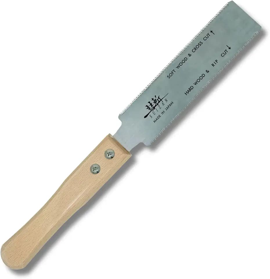 SUIZAN Ryoba Double Edge Saw 6" - Japanese Pullsaw Hand Saws Wood Cutting