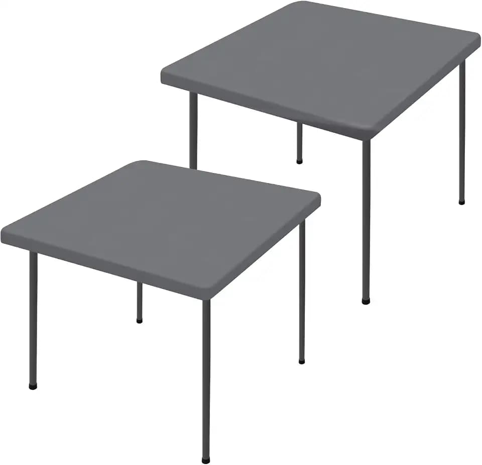 Moosfor 2 Pack Square Spandex Fitted Table Cloth, Elastic Tablecloth