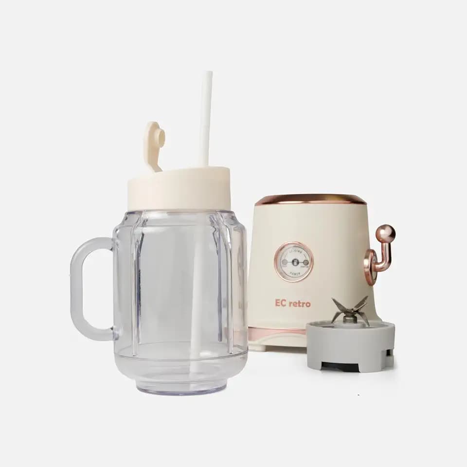 ECretro Retro Smoothie Blender Countertop Juicer Maker