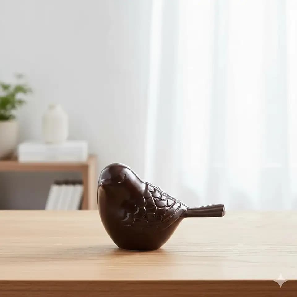 THE Homes Good Rustic Elegance Brown Song Bird Cremation Urn