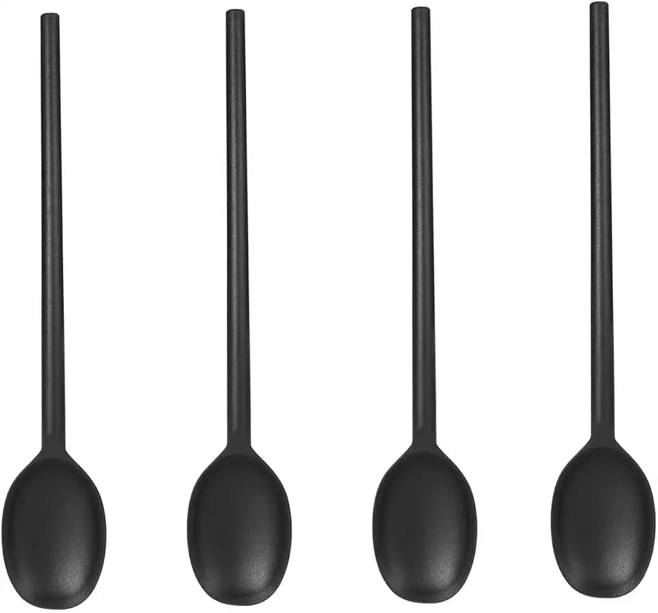 Silicone Cooking and Mixing Spoon, Kitchen Utensil, 4 pack