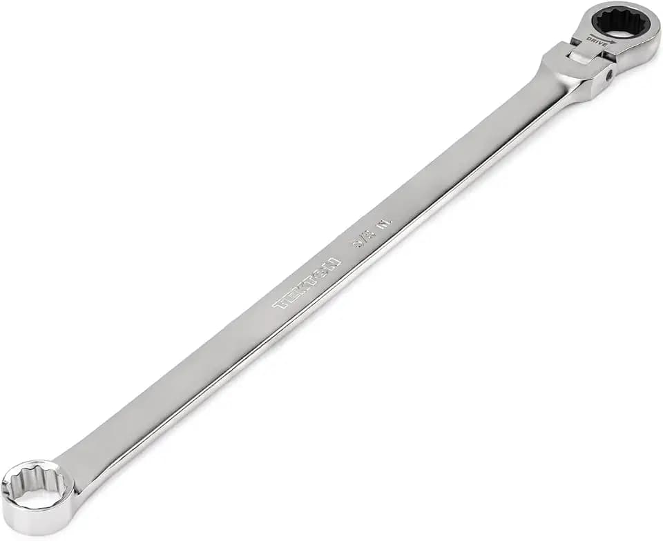 TEKTON 5/8 Inch Long Fixed/Flex Head Ratcheting Box End Wrench | WRB35316