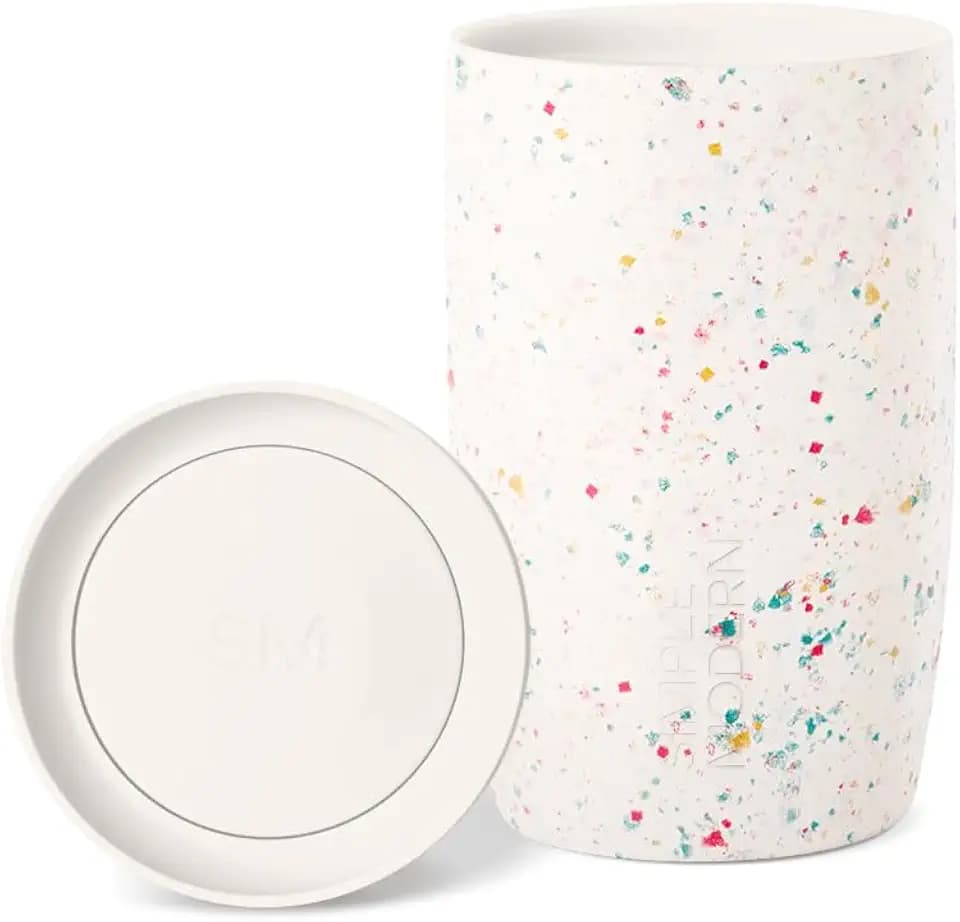 Simple Modern Insulated Travel Coffee Mug 360° Lid | 12oz | Terrazzo