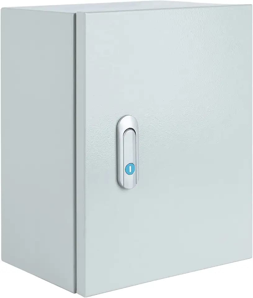 Steel Electrical Junction Box, Indoor&Outdoor Electrical Enclosure Box, Wall Mounted Waterproof&Dustproof Metal Box, Universal Electric Equipment Enclosure Box with Safety Locks and Mounting Plates
