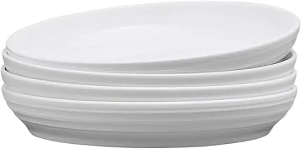 Mikasa Kamryn Vegan Bone China Lightweight Set of 4 Pasta Bowls, 8.5 Inch
