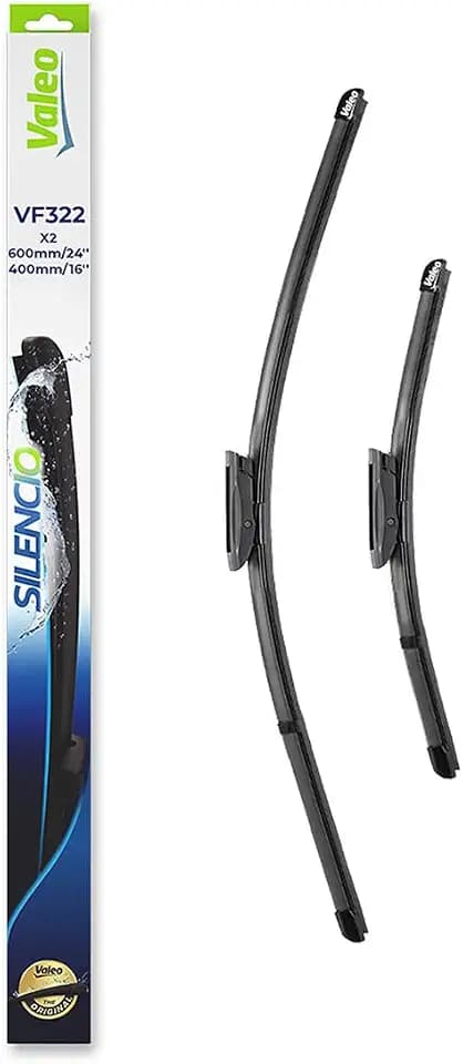 Valeo Silencio 2x Wischerblätter VF322 - Vorne - 600 mm / 400 mm | Set mit 2 Flachbalkenwischern, Originalersatz, 574363