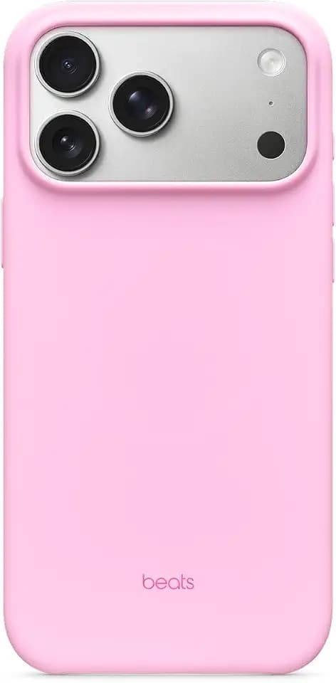 Beats iPhone 17 Pro Max Case mit MagSafe und Kamerasteuerung, Matte Außenseite, Innenfutter aus Mikrofaser – Kieselrosa