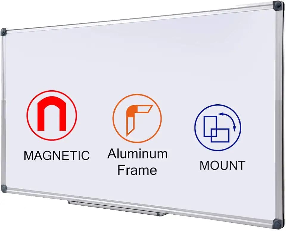 Magnetic Dry Erase Whiteboard for Wall, Hanging White Board, 48" x 24“