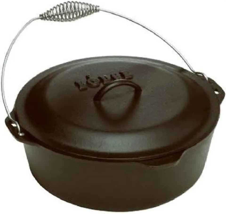 Lodge Pre-Seasoned Cast Iron Dutch Oven with Bail Handle, 7 Quart