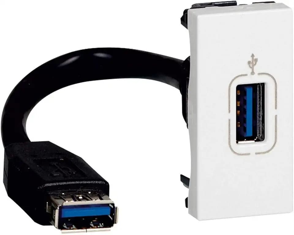Legrand 78746 Msc Usb-Dose + Kabel 1Mod Ws