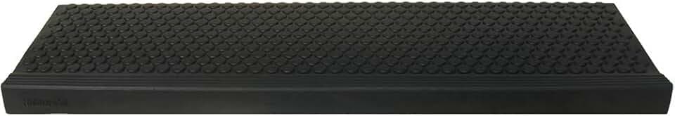Rubber-Cal Coin-Grip Commercial Rubber Step Mat, 10" x 48" - 6 Pack