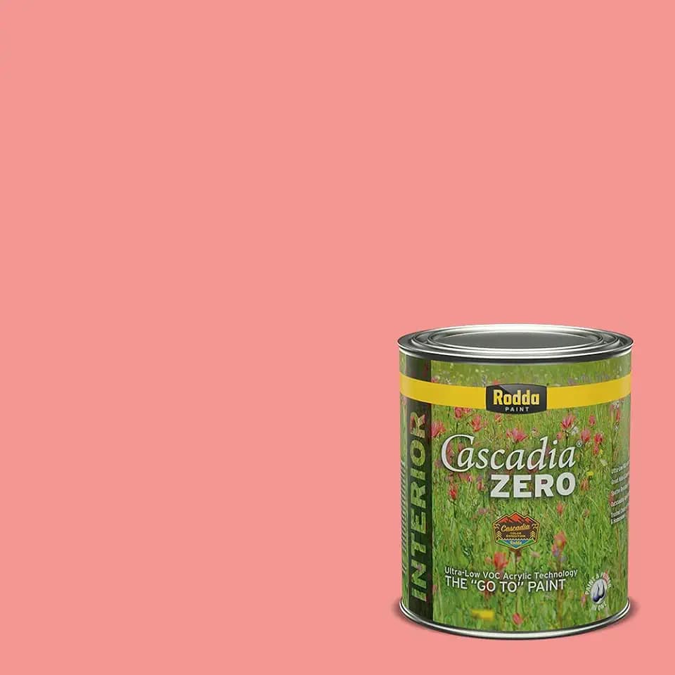 Rodda Paint CASCADIA ZERO Interior Semi-Gloss Paint & Primer in One, Quart, Bay Coral