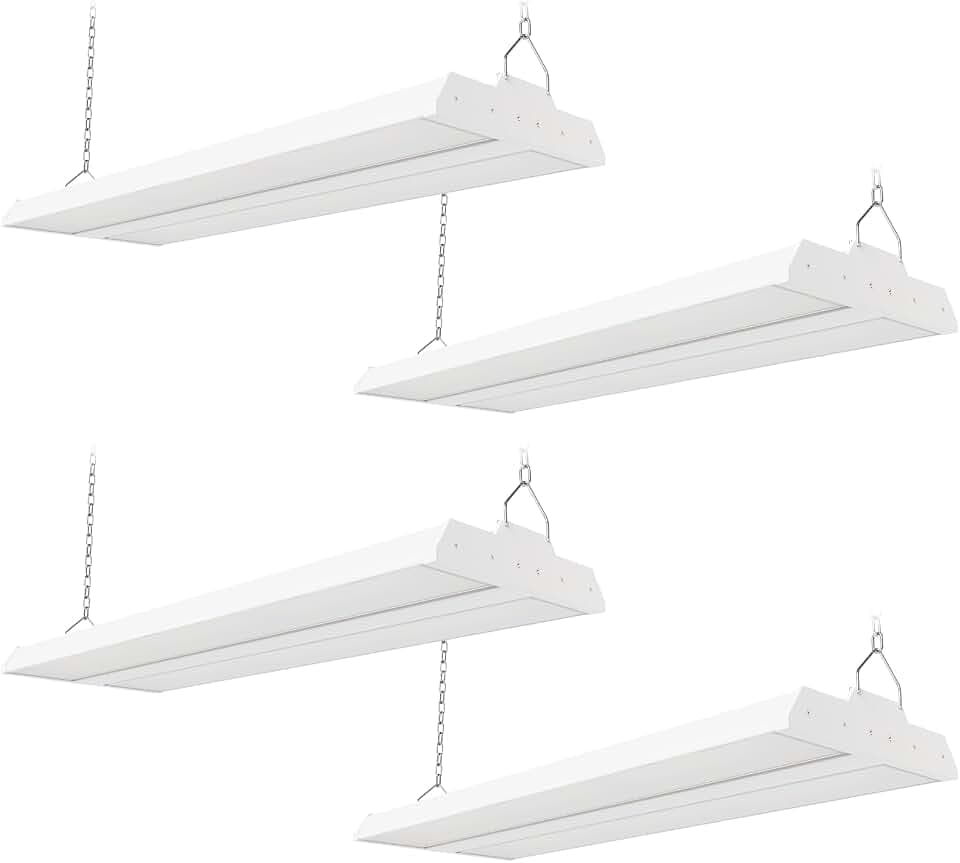 JTT LED Linear Shop Lights 200/150/100W,30000LM 360° Adjustable, 4-Pack ETL