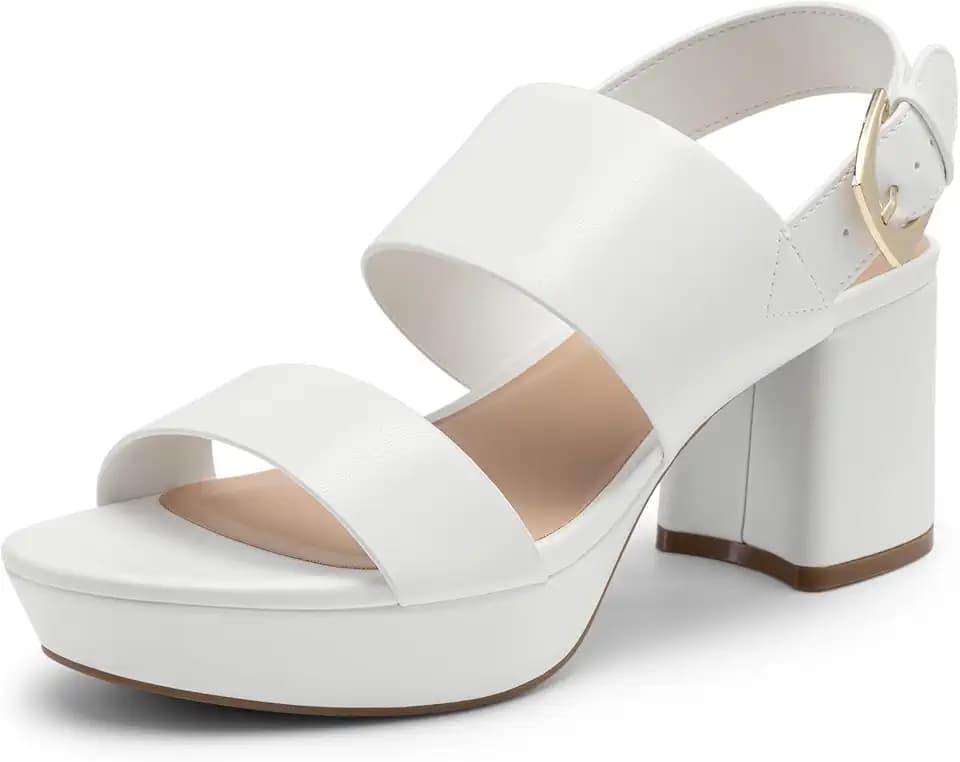 DREAM PAIRS Women's Comfort Chunky Wedge Heel Sandals